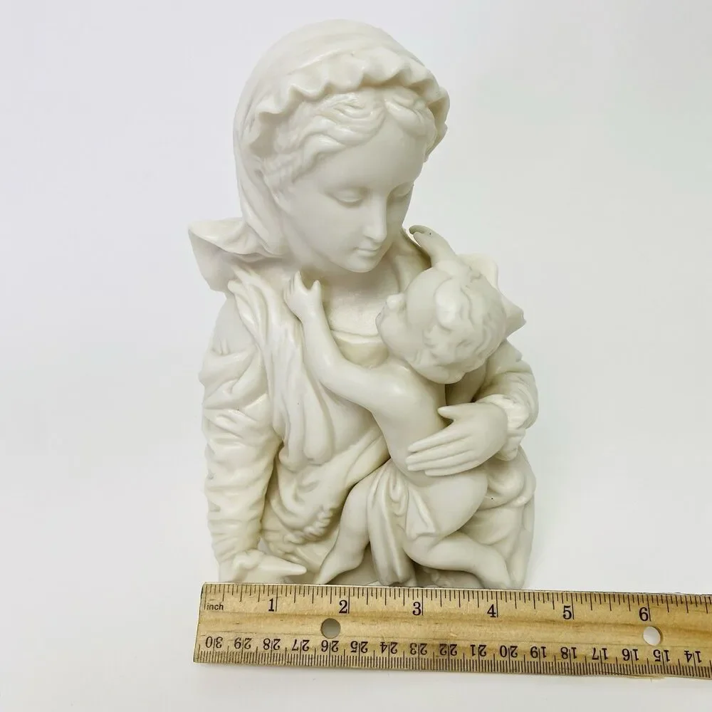 Vintage Norcrest Japan Madonna Child Lighted Figurine Lamp Religious MCM